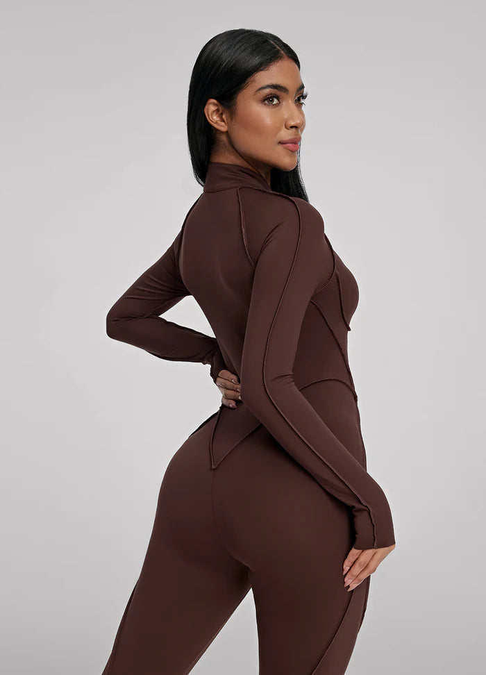 Closed-Back Catsuit Brown