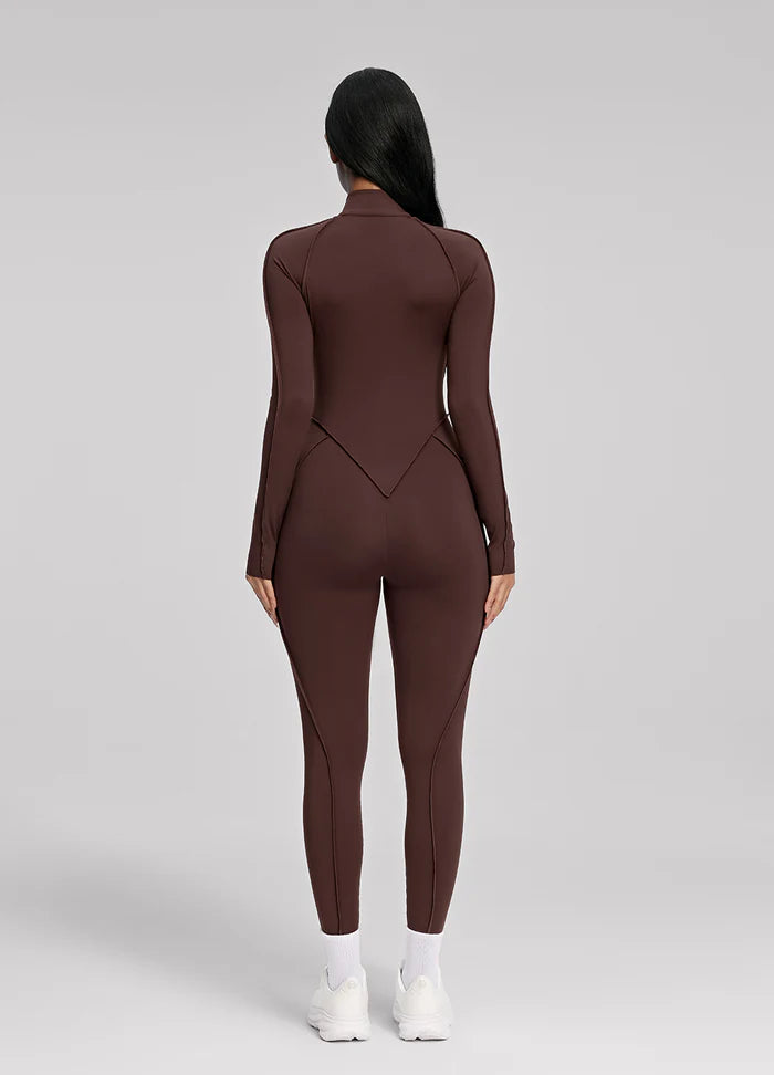 Closed-Back Catsuit Brown