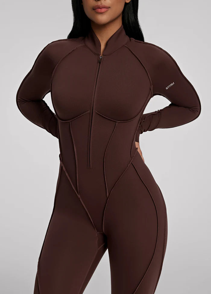 Closed-Back Catsuit Brown