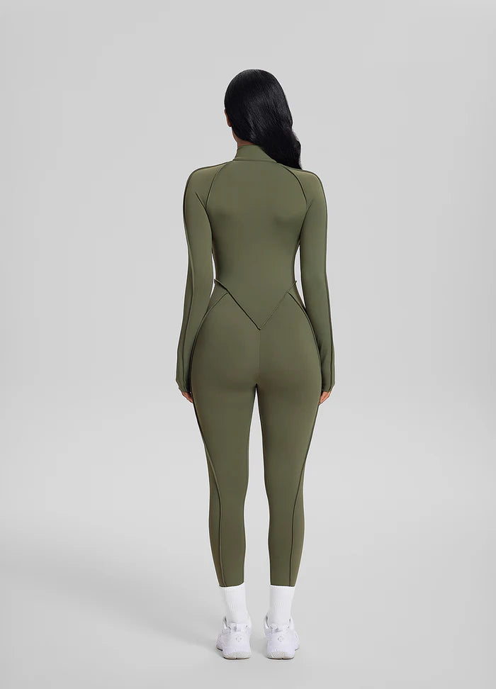 Closed-Back Catsuit Green