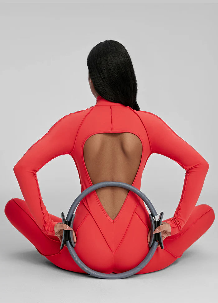Open-Back Catsuit Red