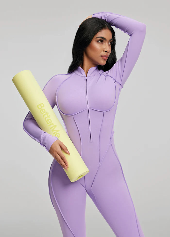 Open-Back Catsuit Pink