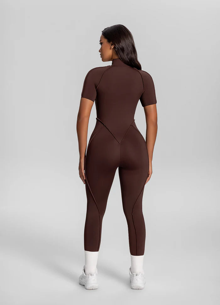 Short Sleeve Full-Length Catsit Brown